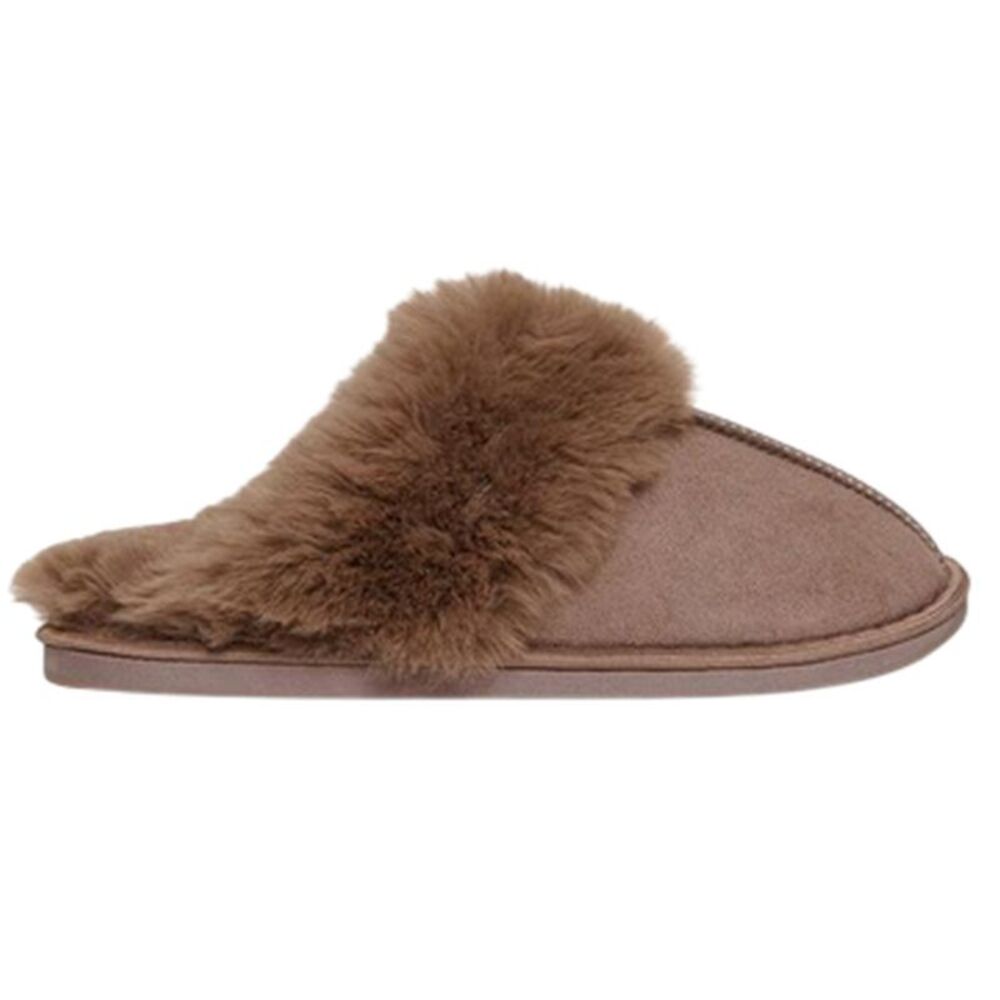 Threadbare Womens/Ladies Solace Suede Mule Slippers / Mink